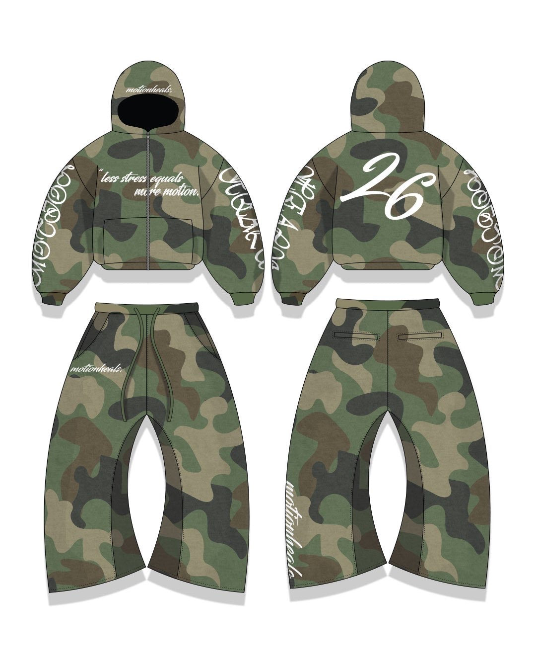 Camo Green Less Stress = More Motion